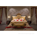 Gold Leaf Bed Hand Carved Furniture Bedroom Princess Style Bed